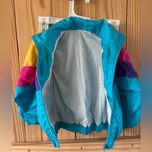 80/90s Toddler Colorful Windbreaker Jacket - Picture 2 of 3